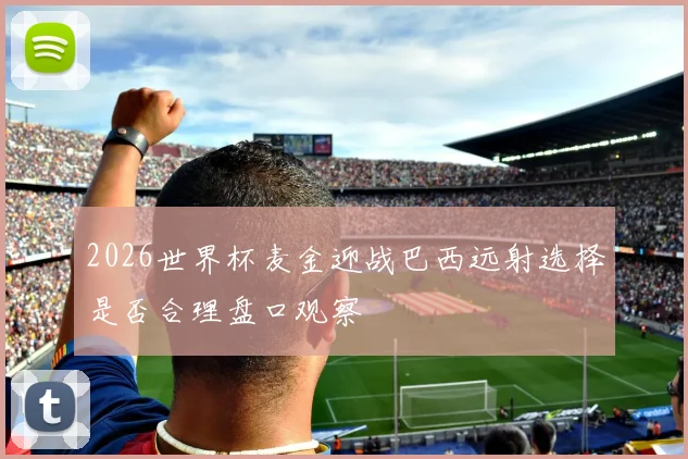 2026世界杯麦金迎战巴西远射选择是否合理盘口观察